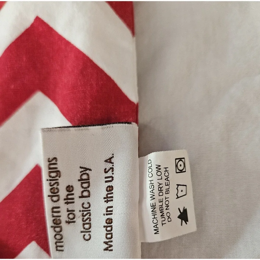 The Pot-a-Cake Baby Red Chevron Wet Bag Diaper‎ Clutch Handmade USA